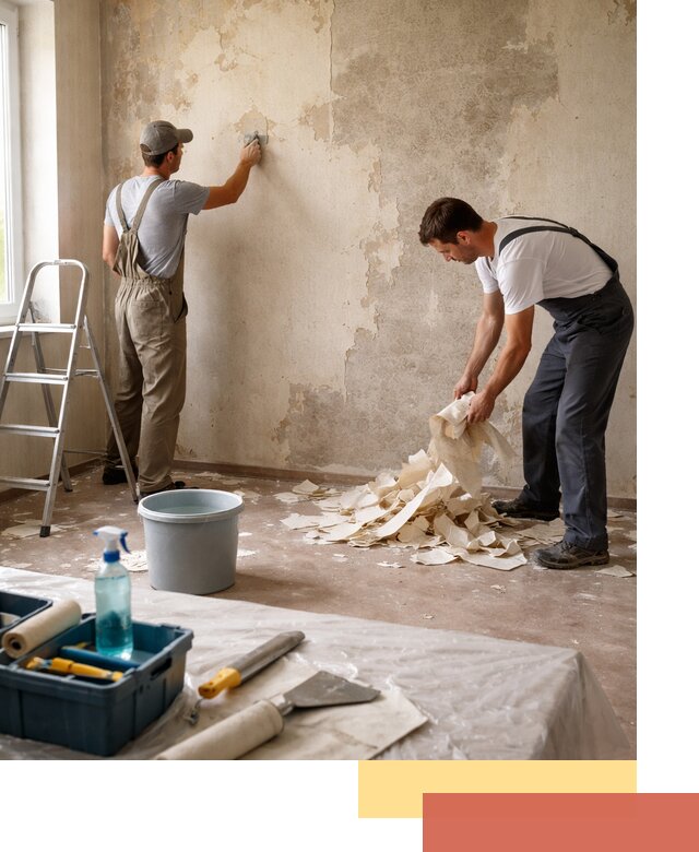 Снятие старых обоев в Георгиевске быстро и качественно