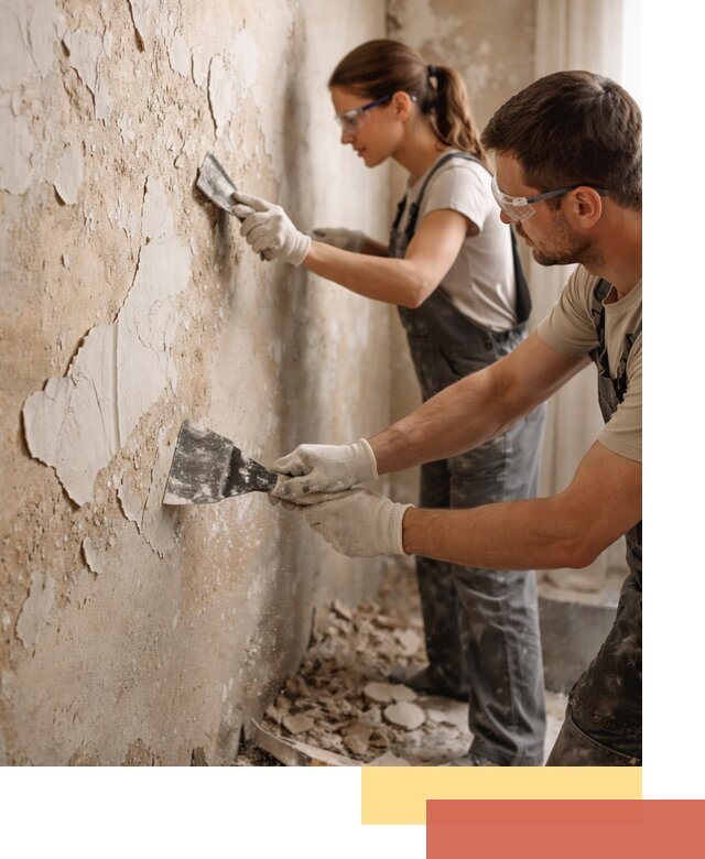 Снятие старой шпаклевки и подготовка поверхностей в Георгиевске