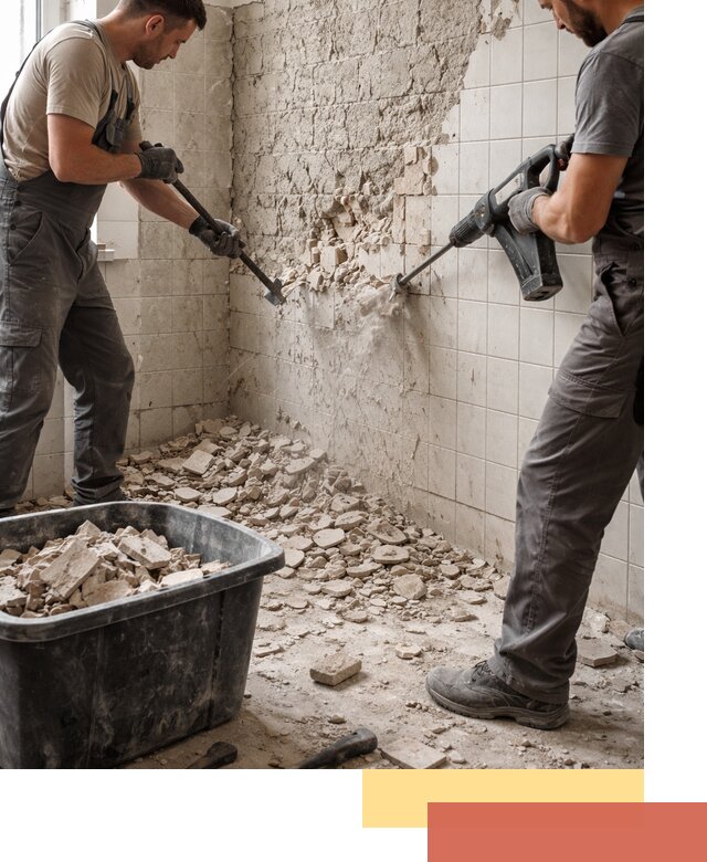 Демонтаж плитки со стен в Георгиевске быстро и аккуратно