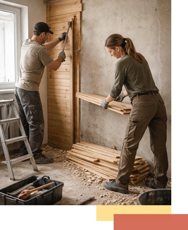 Демонтаж вагонки со стен в Георгиевске — профессиональный демонтаж