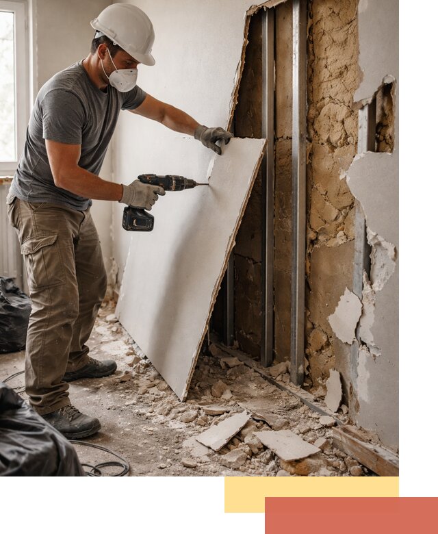 Демонтаж гипсокартона со стен в Георгиевске качественно и быстро