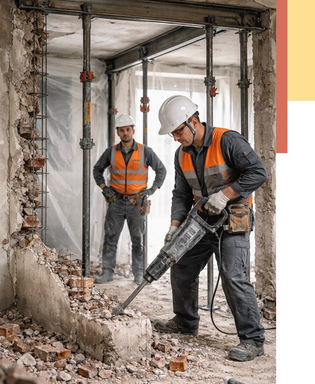 Снос несущих стен в Георгиевске от 10565 руб. — демонтаж несущей стены под ключ | ОТДЕЛОЧНИК-Грг