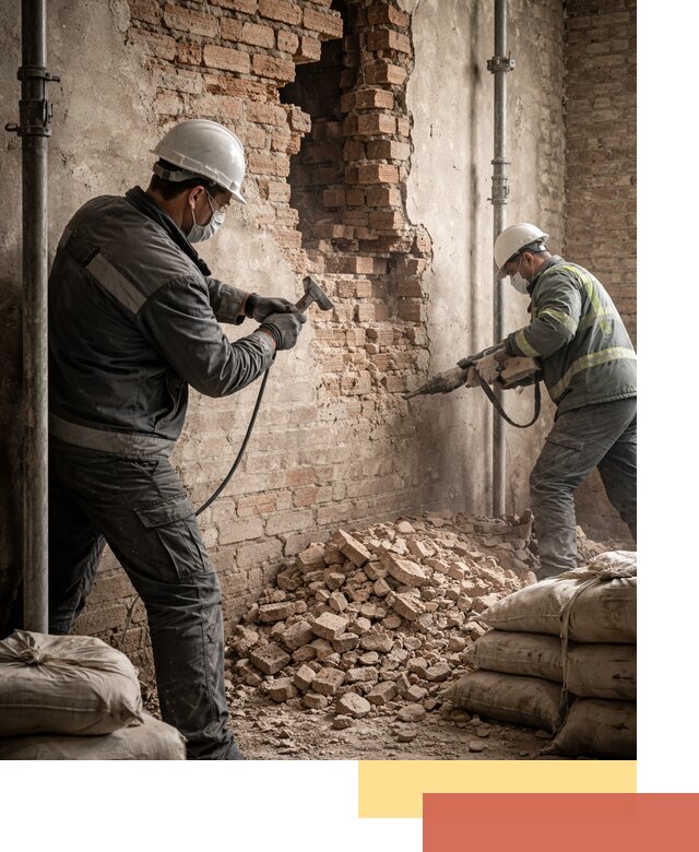 Демонтаж кирпичных стен в Георгиевске быстро и безопасно