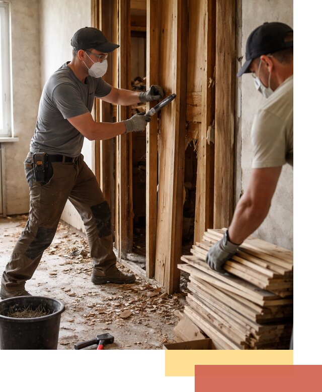 Демонтаж деревянных перегородок в Георгиевске быстро и аккуратно