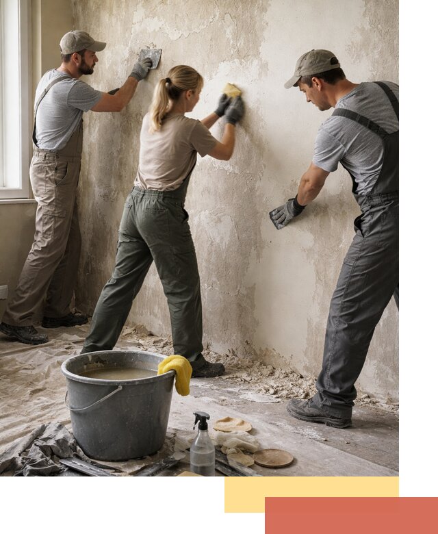 Очистка стен от клея и грунтовки в Георгиевске качественно и быстро