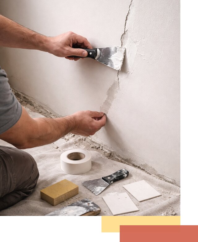 Заделка трещин и сколов в стенах и потолках в Георгиевске