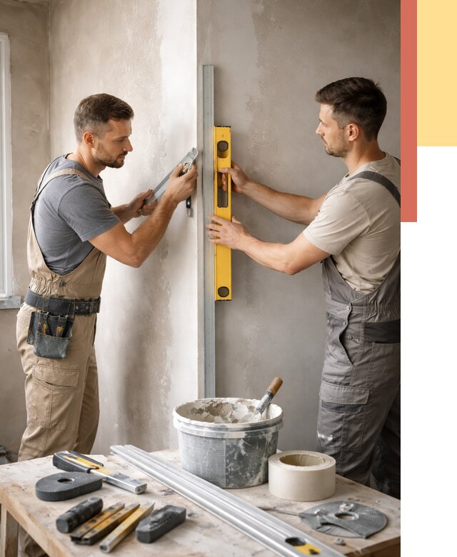 Выведение углов стен в Георгиевске от 1907 руб. быстро и недорого | ОТДЕЛОЧНИК-Грг