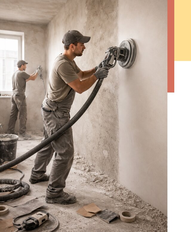 Шлифовка стен в Георгиевске от 1237 руб/м2 — быстро и недорого | ОТДЕЛОЧНИК-Грг