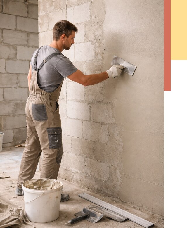 Штукатурка стен из газобетона в Георгиевске от 2164 руб./м2 — быстро и недорого | ОТДЕЛОЧНИК-Грг