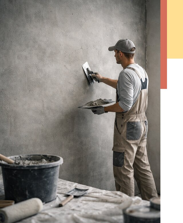 Декоративная штукатурка под бетон в Георгиевске от 2577 руб./м² — нанесение под ключ | ОТДЕЛОЧНИК-Грг