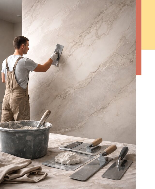 Декоративная штукатурка под мрамор в Георгиевске от 2886 руб./м² — быстро и недорого | ОТДЕЛОЧНИК-Грг