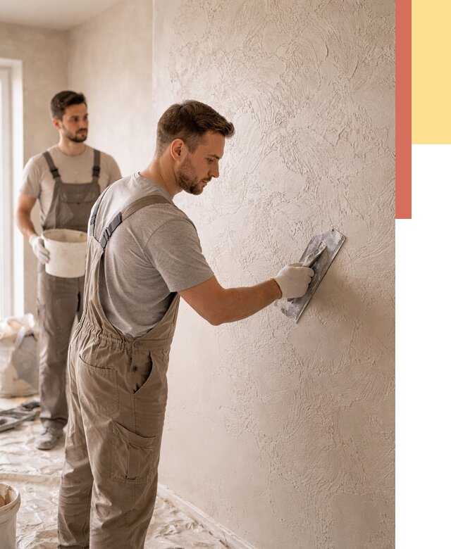 Фактурная штукатурка стен в Георгиевске от 4329 руб./м² — заказать под ключ | ОТДЕЛОЧНИК-Грг