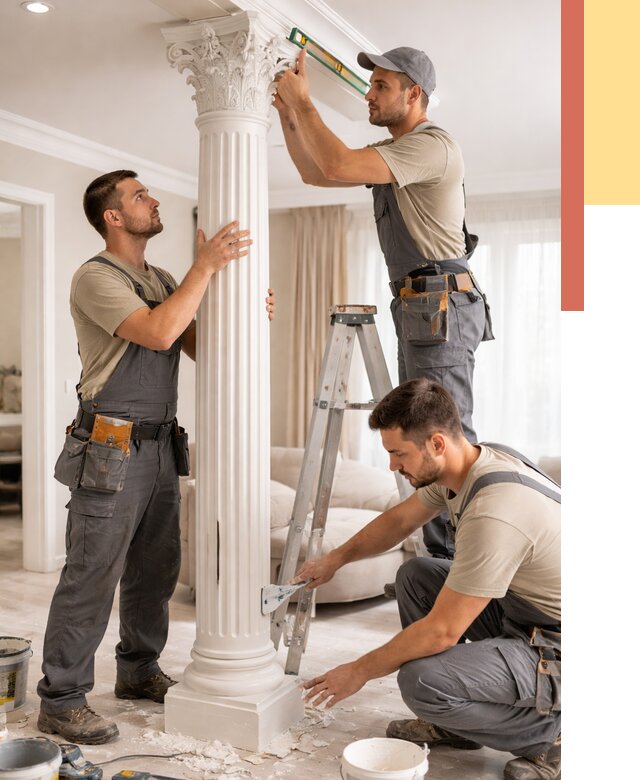 Установка декоративных колонн в Георгиевске от 12368 руб. под ключ | ОТДЕЛОЧНИК-Грг