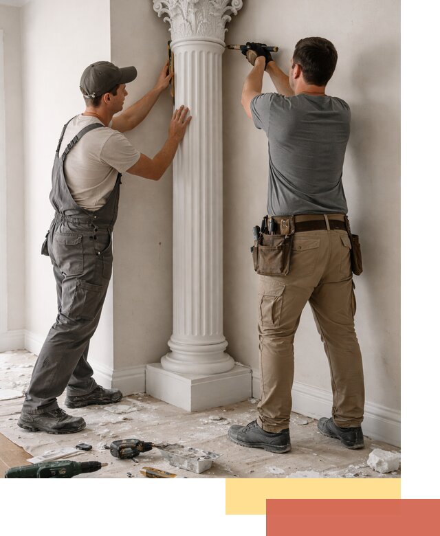 Установка декоративных колонн в Георгиевске под ключ