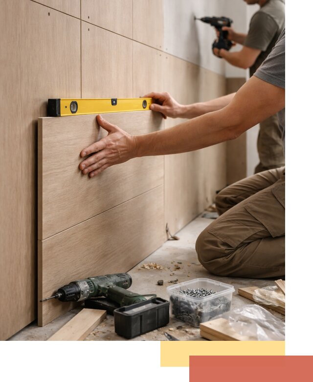 Профессиональный монтаж МДФ панелей на стены в Георгиевске