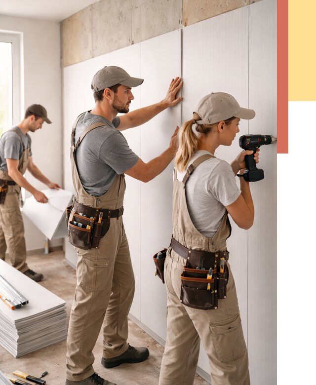 Монтаж ПВХ панелей на стены в Георгиевске от 464 руб/м2 — быстро и недорого | ОТДЕЛОЧНИК-Грг