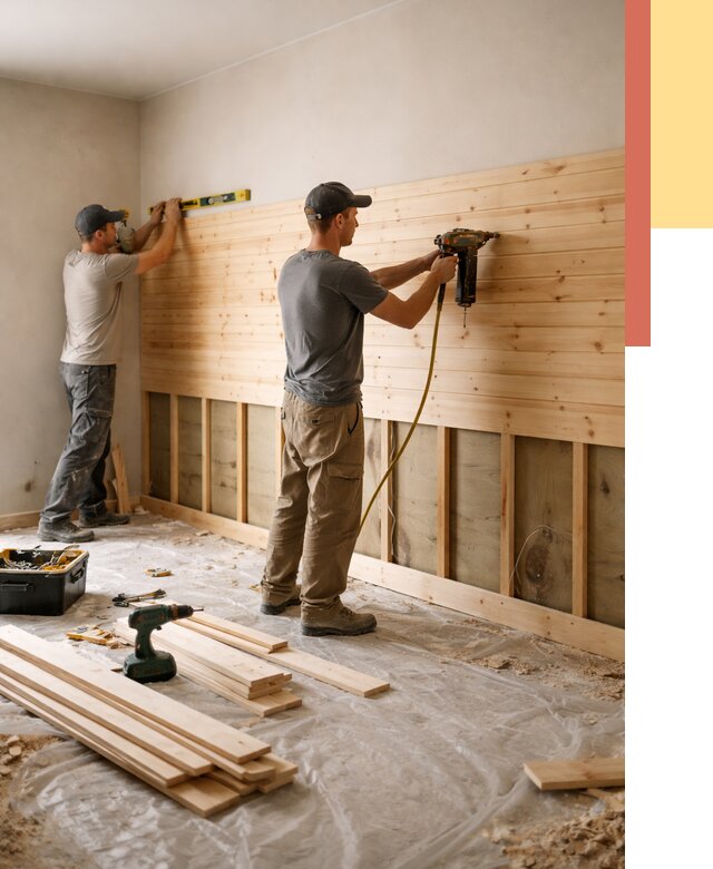 Монтаж деревянной вагонки на стены в Георгиевске от 7730 руб. | Услуги монтажа вагонки | ОТДЕЛОЧНИК-Грг