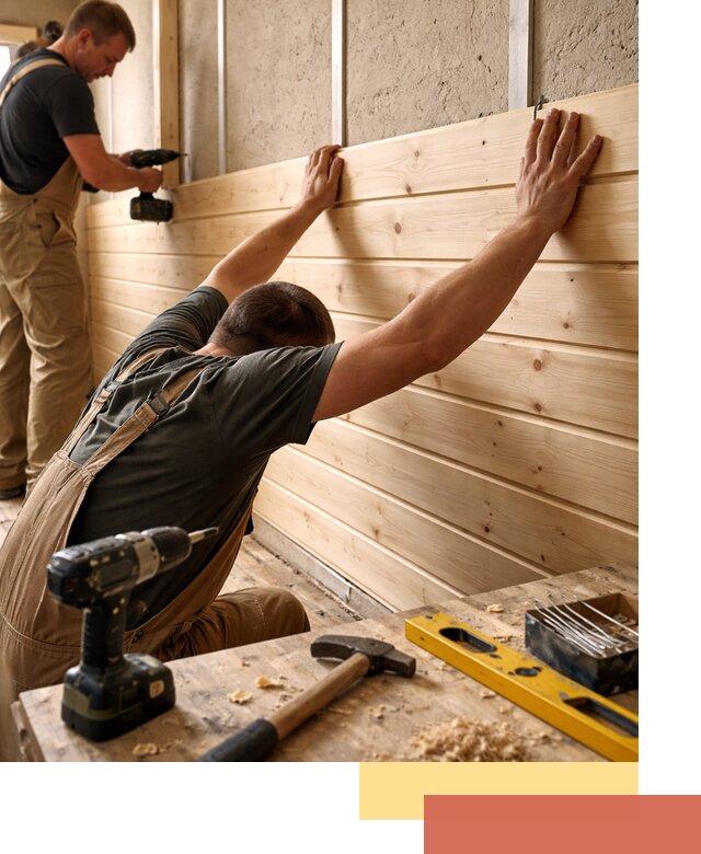 Монтаж деревянной вагонки на стены в Георгиевске быстро и качественно