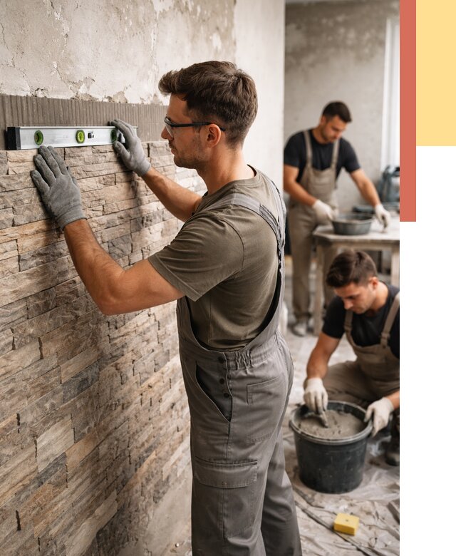 Монтаж искусственного камня в Георгиевске от 4638 руб. под ключ | ОТДЕЛОЧНИК-Грг