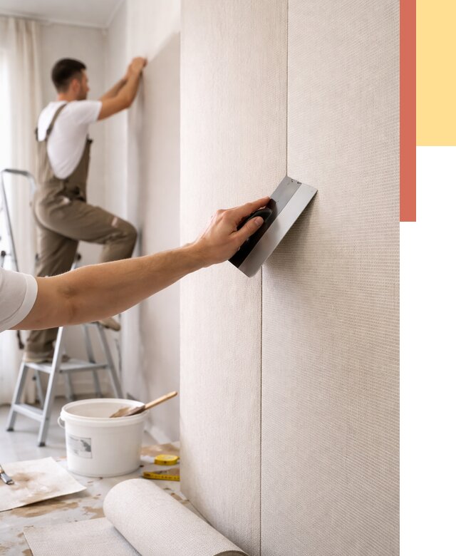 Поклейка текстильных обоев в Георгиевске от 4638 руб. под ключ | ОТДЕЛОЧНИК-Грг