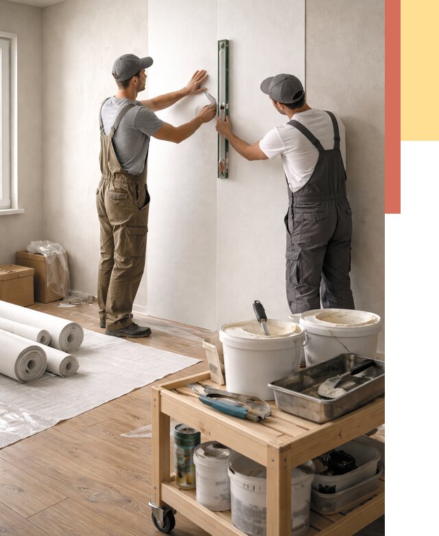 Поклейка стеклообоев в Георгиевске от 6700 руб. за м2 — быстро и недорого | ОТДЕЛОЧНИК-Грг