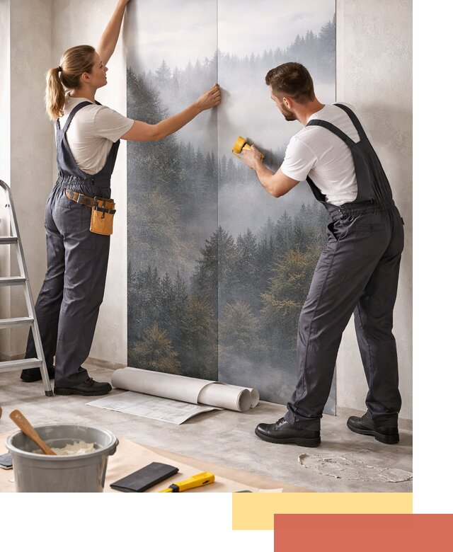 Поклейка фотообоев профессионально в Георгиевске под ключ