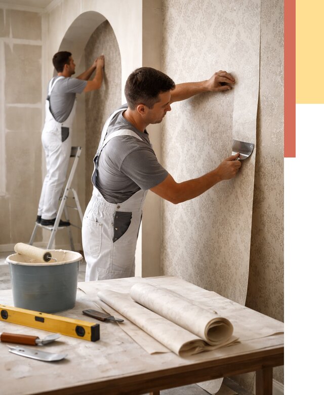 Поклейка обоев на сложные стены в Георгиевске от 2886 руб. под ключ | ОТДЕЛОЧНИК-Грг