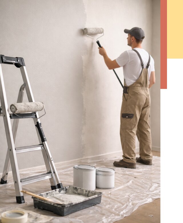 Покраска стен латексной краской в Георгиевске от 4638 руб. за м2 | ОТДЕЛОЧНИК-Грг