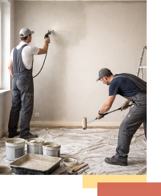 Покраска стен моющейся краской и защита поверхностей в Георгиевске