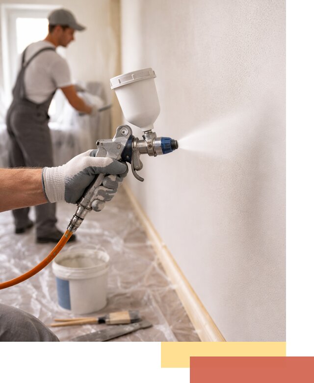 Покраска стен краскопультом в Георгиевске быстро и качественно