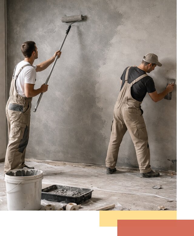 Покраска стен под бетон в Георгиевске профессионально и недорого