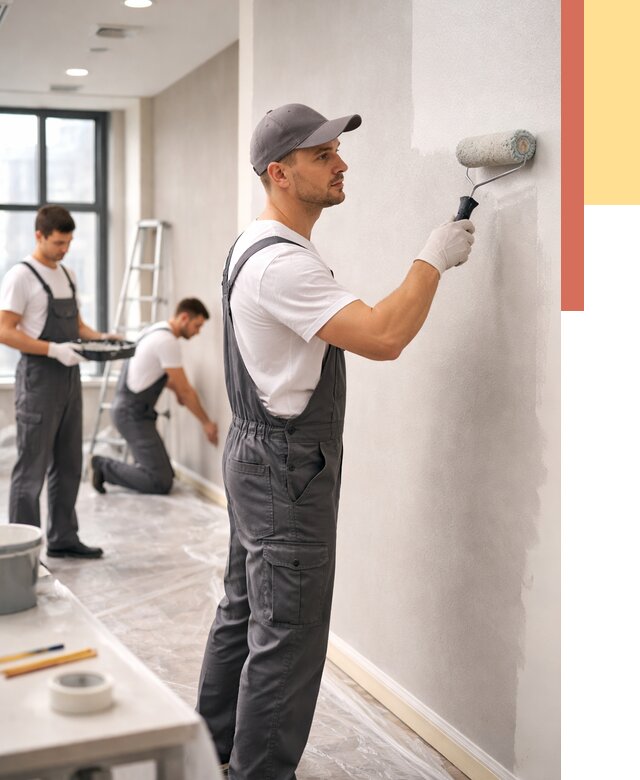 Покраска стен в офисе в Георгиевске от 8761 руб. — быстро и недорого | ОТДЕЛОЧНИК-Грг