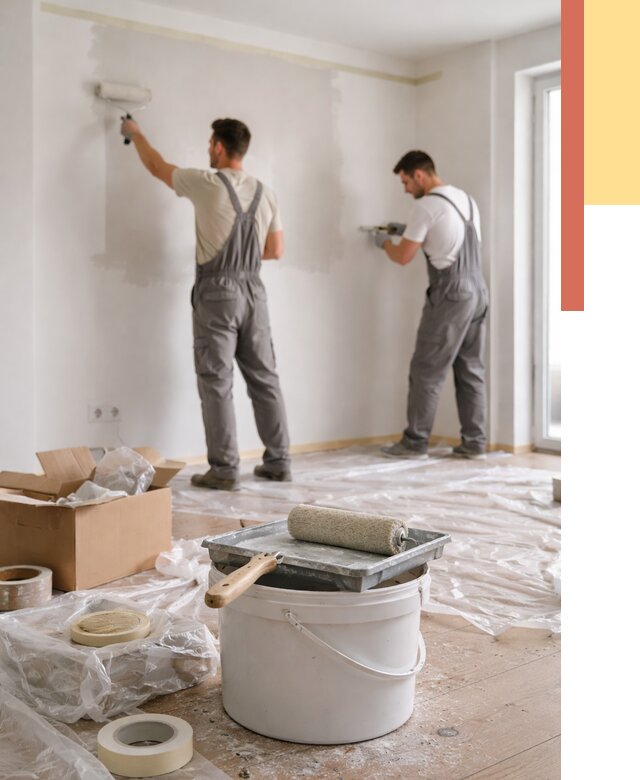 Покраска стен в квартире в Георгиевске от 2577 руб/м2 — быстро и недорого | ОТДЕЛОЧНИК-Грг