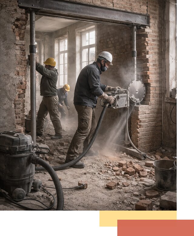 Прорезка проема в стене под дверной или оконный проем в Георгиевске