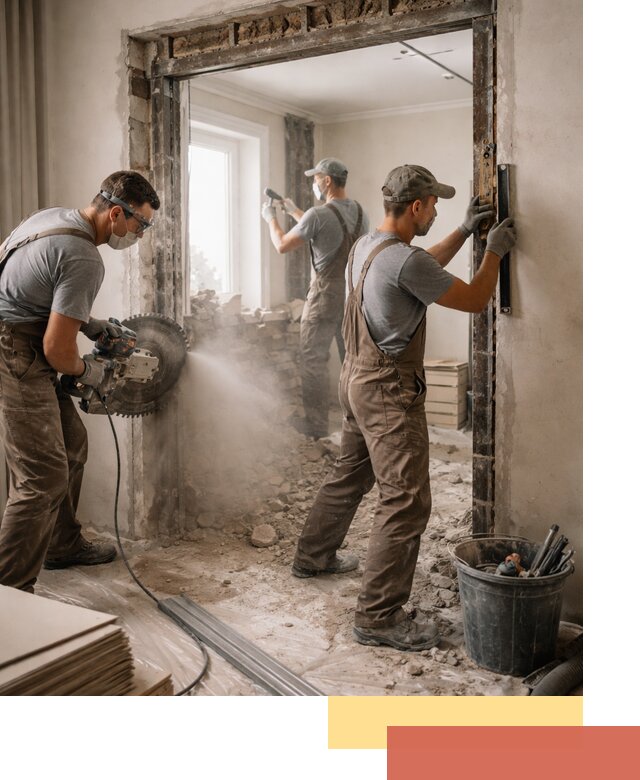 Расширение дверного проема под установку новой двери в Георгиевске