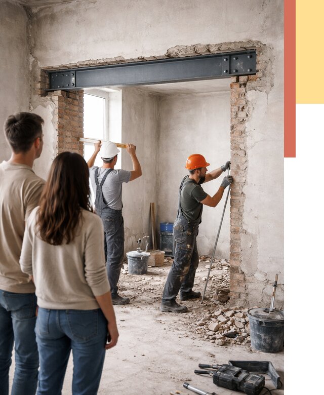 Усиление проема в стене в Георгиевске от 9792 руб. — усиление дверного проема металлоконструкцией | ОТДЕЛОЧНИК-Грг