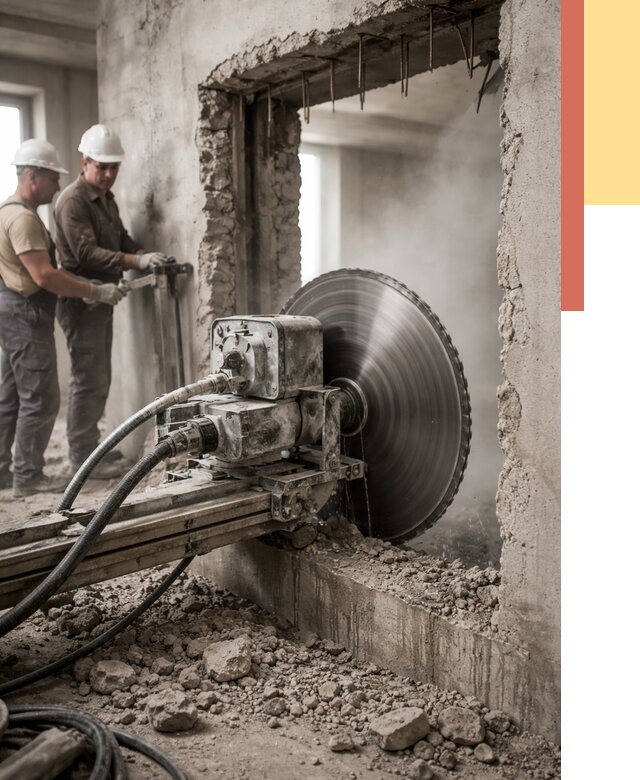 Алмазная резка проемов в Георгиевске от 4638 руб. быстро и недорого | ОТДЕЛОЧНИК-Грг