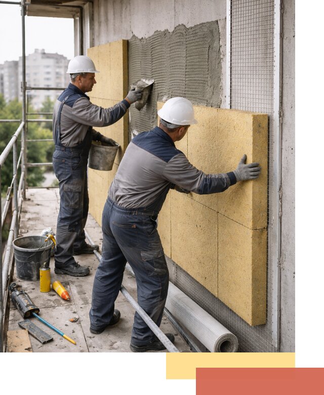 Утепление стен зданий и домов в Георгиевске качественно и надежно