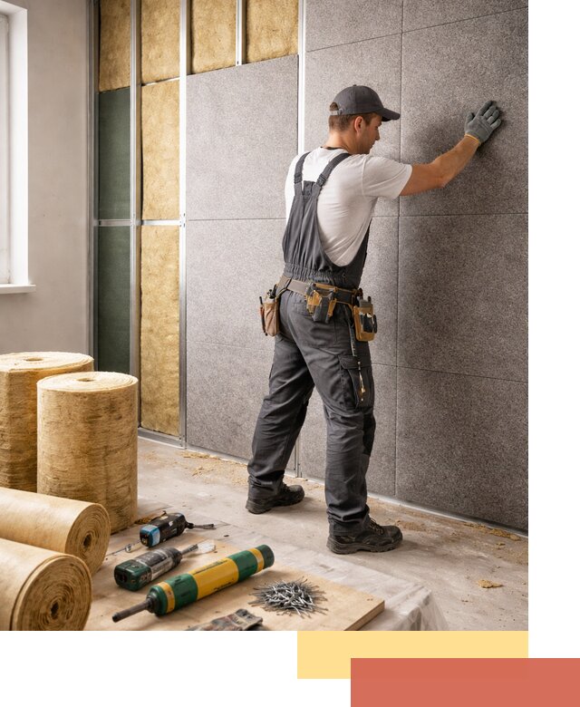 Профессиональная шумоизоляция стен в Георгиевске для квартиры и офиса