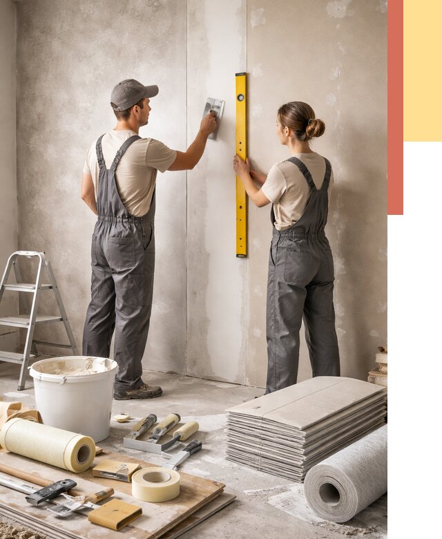 Отделка стен в Георгиевске от 1546 руб/м² — недорого, быстро, под ключ | ОТДЕЛОЧНИК-Грг