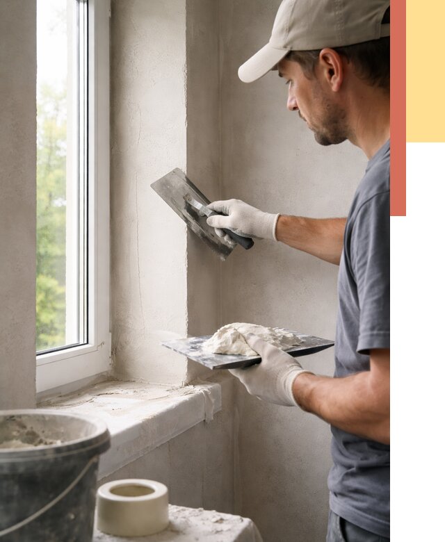 Штукатурка откосов в Георгиевске от 4638 руб/м² — услуги и выравнивание под ключ | ОТДЕЛОЧНИК-Грг