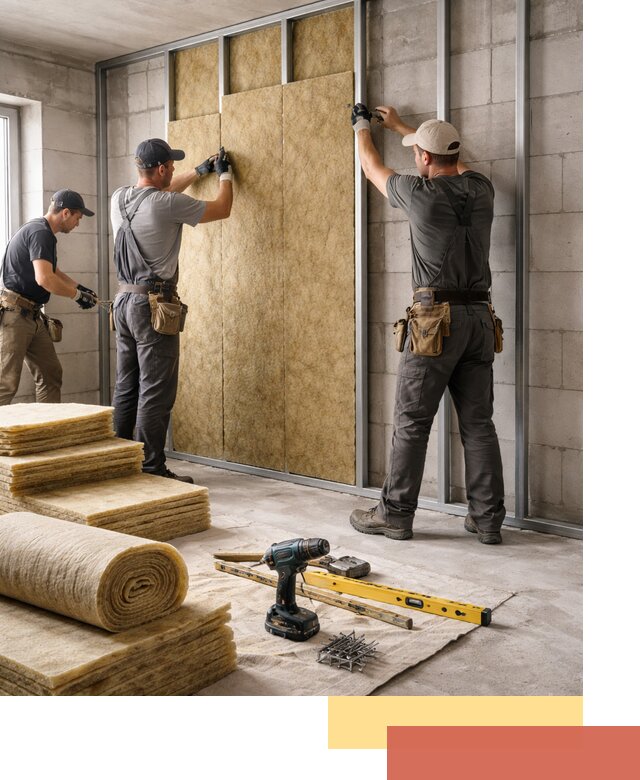 Шумоизоляция перегородок из блоков в Георгиевске — монтаж и защита шумоизоляцией