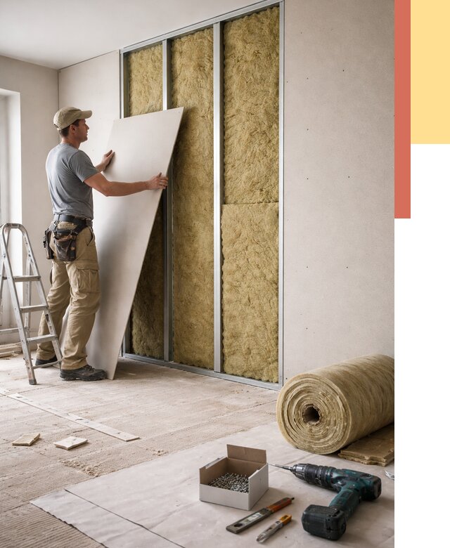 Перегородка из гипсокартона с шумоизоляцией в Георгиевске от 3216 руб. | ОТДЕЛОЧНИК-Грг