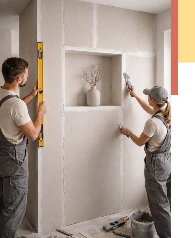 Перегородка из гипсокартона с нишей в Георгиевске от 3350 руб. под ключ | ОТДЕЛОЧНИК-Грг