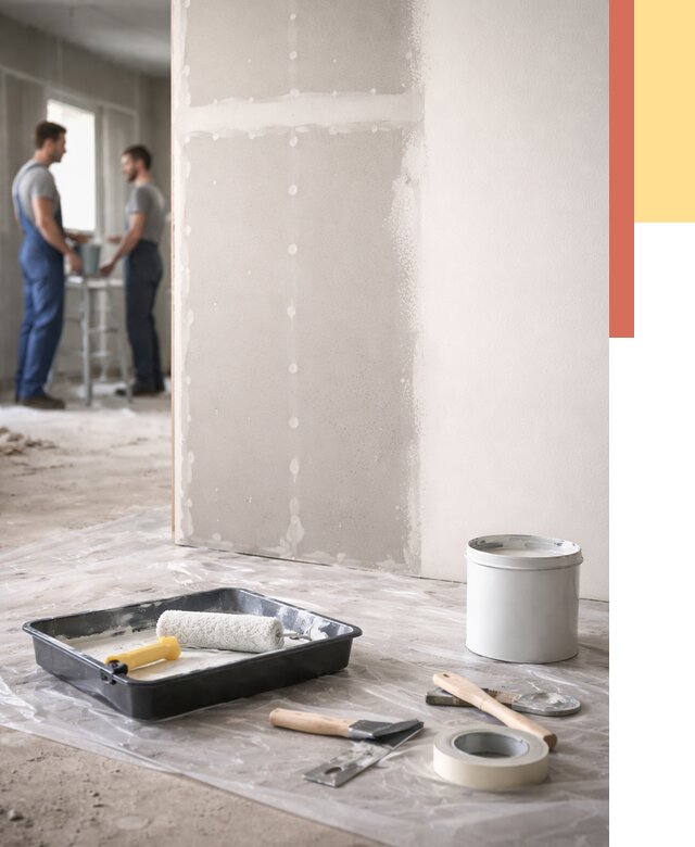 Покраска перегородок из гипсокартона в Георгиевске от 4638 руб. под ключ | ОТДЕЛОЧНИК-Грг