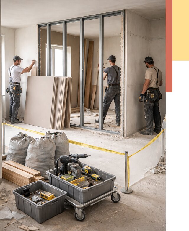 Перенос гипсокартонной перегородки в Георгиевске под ключ от 4638 руб. | Демонтаж и монтаж – ОТДЕЛОЧНИК-Грг