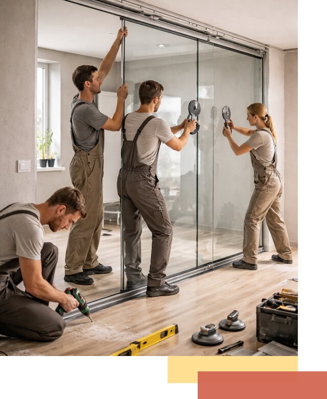 Изготовление стеклянных перегородок на заказ в Георгиевске