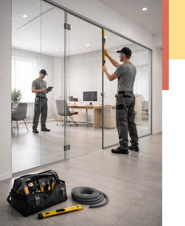 Цельностеклянные перегородки под ключ в Георгиевске от 9792 руб. — монтаж и цены | ОТДЕЛОЧНИК-Грг