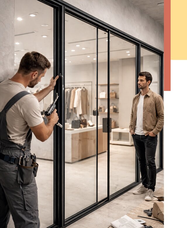 Стеклянные перегородки для магазинов в Георгиевске от 8452 руб. под ключ | ОТДЕЛОЧНИК-Грг