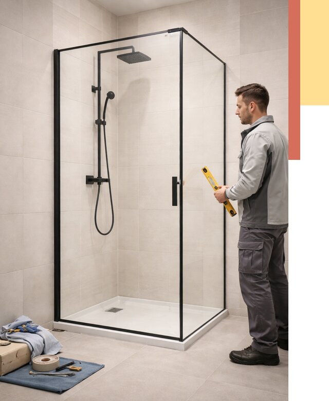 Стеклянные перегородки для душа в Георгиевске от 12884 руб. | Монтаж под ключ — ОТДЕЛОЧНИК-Грг